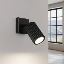 Wohnzimmerlampen|Metall Lampen*Sollux Wandleuchte Schwarz GU10 Modern B: 8 cm klein schwenkbar