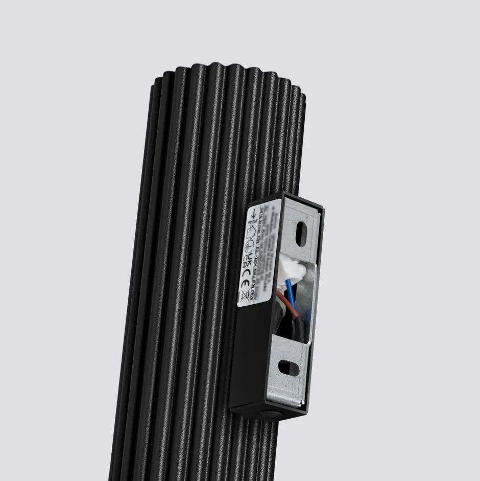 Flurlampen|Wohnzimmerlampen*Sollux Wandleuchte Schwarz H: 30 cm GU10 2-flammig Aluminium Up Down