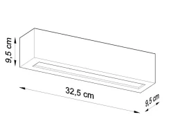 Flurlampen|Wandleuchten*Sollux Wandleuchte Schwarz Keramik Glas Up Down indirekt E27
