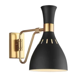 Elstead Wandleuchte Schwarz Messing E27 Metall Retro Design< Wandleuchten|Küchenlampen