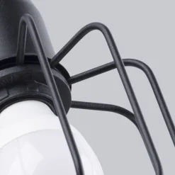 Sollux Wandleuchte Schwarz Metall Retro E14 Käfigschirm TISTA< Wandleuchten|Küchenlampen