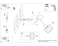 Sollux Wandleuchte Schwarz Metall Retro E14 Käfigschirm TISTA< Wandleuchten|Küchenlampen