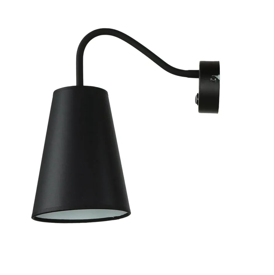 TK Lighting Wandleuchte Schwarz mit Schalter Metall Ø13cm< Wandleuchten|Küchenlampen