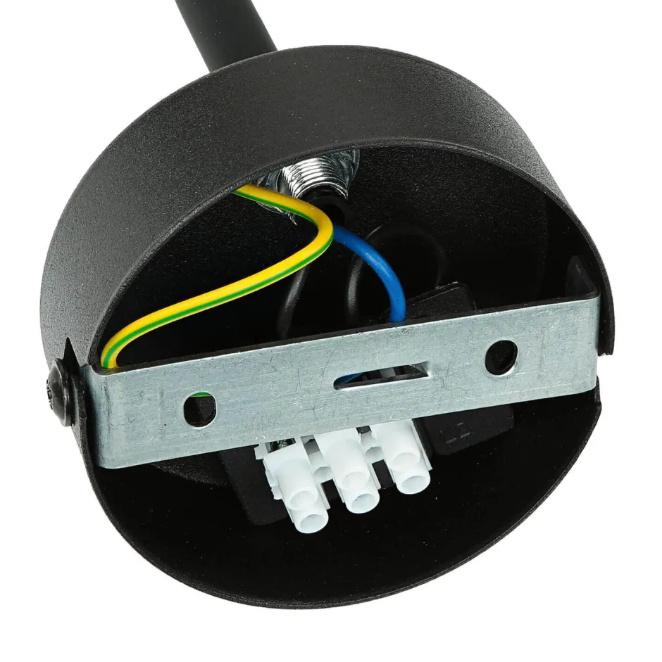 TK Lighting Wandleuchte Schwarz mit Schalter Metall Ø13cm< Wandleuchten|Küchenlampen