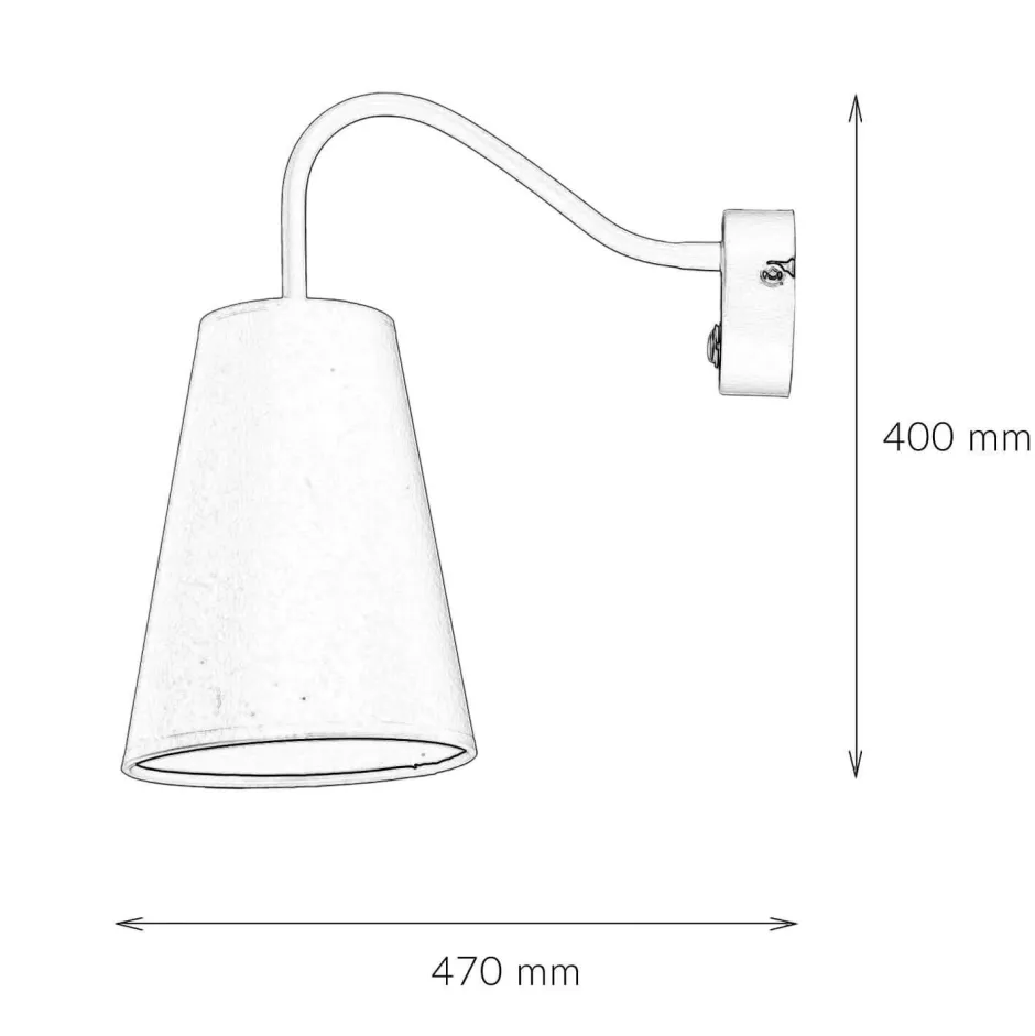 TK Lighting Wandleuchte Schwarz mit Schalter Metall Ø13cm< Wandleuchten|Küchenlampen