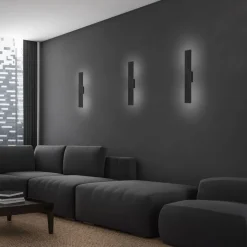 Moderne Lampen|Küchenlampen*TK Lighting Wandleuchte Schwarz Modern Metall 50 cm lang flach eckig