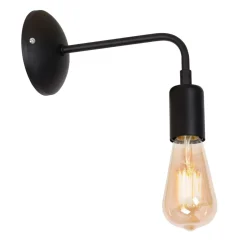 Luminex Wandleuchte Schwarz Retro Design Metall Wandlampe< Wandleuchten|Küchenlampen