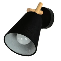 Easylight Wandleuchte Schwarz Stoff Schirm E27 VAIO< Wandleuchten|Flurlampen