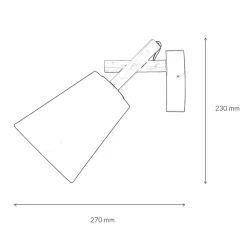 Easylight Wandleuchte Schwarz Stoff Schirm E27 VAIO< Wandleuchten|Flurlampen