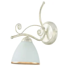 Wandleuchten|Küchenlampen*Lamkur Wandleuchte Shabby Jugendstil Metall Lampe Glas