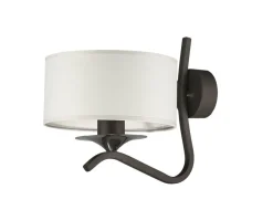 Wandleuchten|Moderne Lampen*Jupiter Wandleuchte Stoff Schirm Graphit Weiß DAGNO Lampe