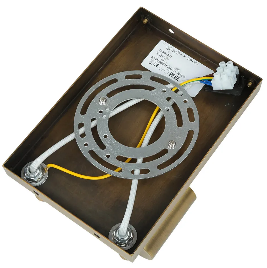 Elstead Wandleuchte Stoff Up Down in Creme Messing GRASTA< Moderne Lampen|Küchenlampen