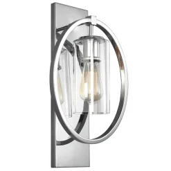 Elstead Wandleuchte STRALING Chrom B:46cm Vintage Lampe< Wandleuchten|Flurlampen