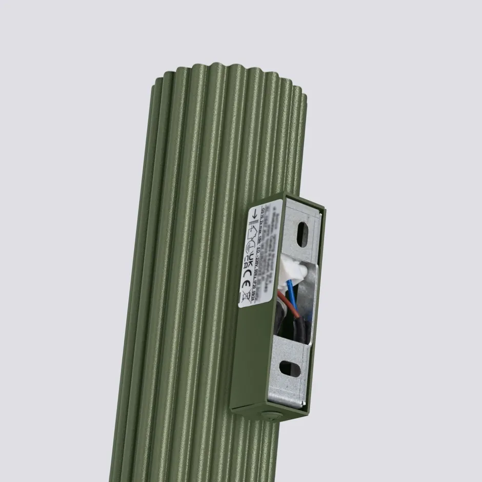 Flurlampen|Wohnzimmerlampen*Sollux Wandleuchte Up Down Aluminium H: 30 cm Grün GU10 2-flammig