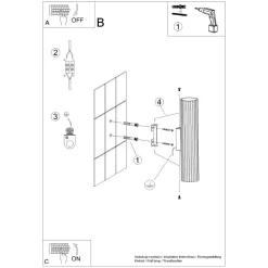 Flurlampen|Wohnzimmerlampen*Sollux Wandleuchte Up Down Aluminium H: 30 cm Grün GU10 2-flammig