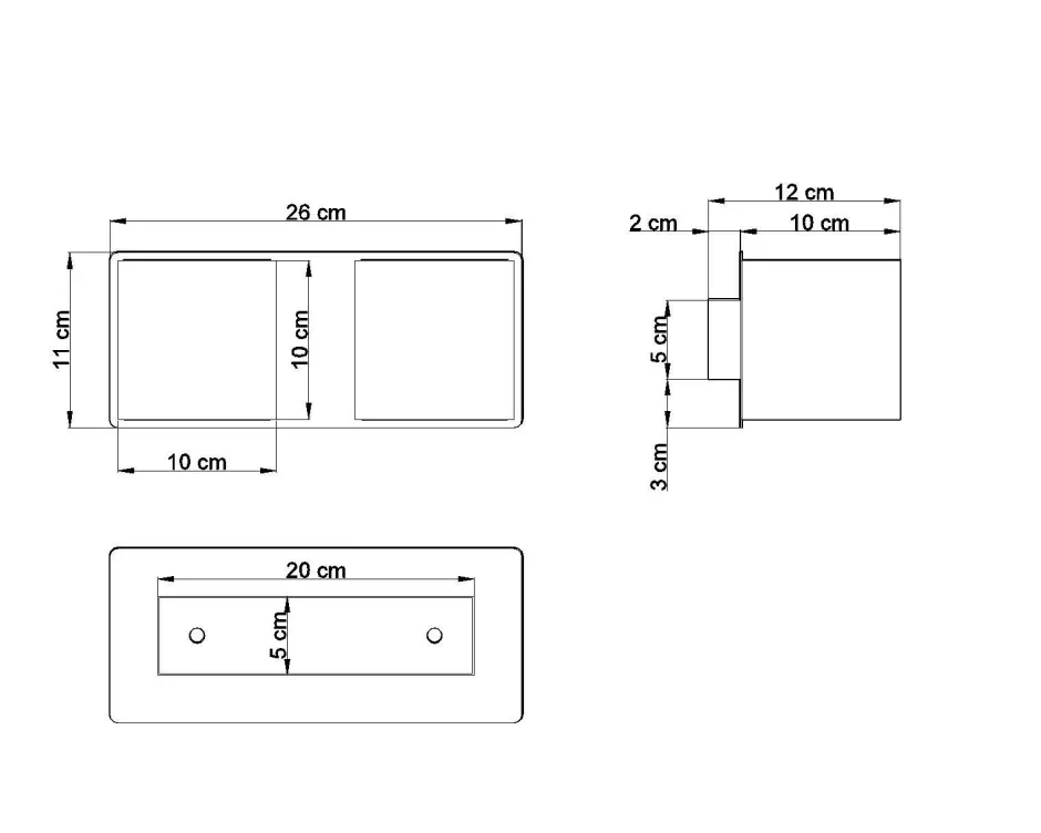 Sollux Wandleuchte Up Down B:26cm 2xG9 Schwarz Metall< Wandleuchten|Flurlampen