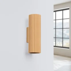 Flurlampen|Wohnzimmerlampen*Sollux Wandleuchte Up Down H: 20 cm in Gold GU10 2-flammig Aluminium