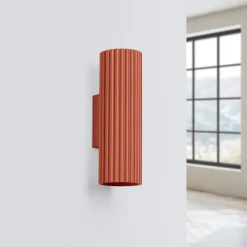 Flurlampen|Wohnzimmerlampen*Sollux Wandleuchte Up Down klein H: 20 cm Rot GU10 2-flammig