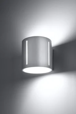 Sollux Wandleuchte Up Down Metall Weiß H: 10 cm klein G9 indirekt< Wandleuchten|Flurlampen