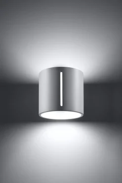 Sollux Wandleuchte Up Down Metall Weiß H: 10 cm klein G9 indirekt< Wandleuchten|Flurlampen