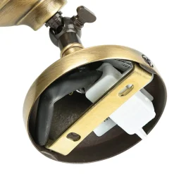 Giovanni Battista Wandleuchte verstellbar Echt-Messing Glas E14< Metall Lampen|Messinglampen