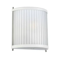 Wohnzimmerlampen|Glaslampen*Elstead Wandleuchte Weiß Glas Metall Jugendstil E27 CARILA