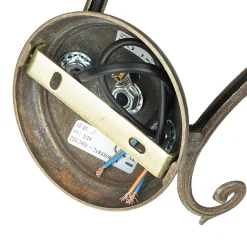 Wandleuchten|Küchenlampen*Giovanni Battista Wandleuchte Weiß Glasschirm Echt-Messing Ricciolo