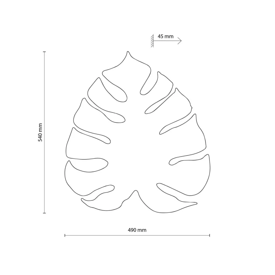 Wandleuchten|Flurlampen*TK Lighting Wandleuchte Weiß indirektes Licht Metall H: 54 cm 4x G9 Blatt