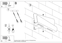 Sollux Wandleuchte Weiß Metall 40 cm Modern indirekt DALIM< Wandleuchten|Flurlampen