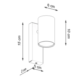 Wandleuchten|Flurlampen*Sollux Wandleuchte Weiß Metall Downlight Modern innen GU10