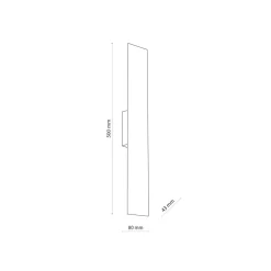 Wandleuchten|Flurlampen*TK Lighting Wandleuchte Weiß Metall flach 50 cm lang indirektes Licht