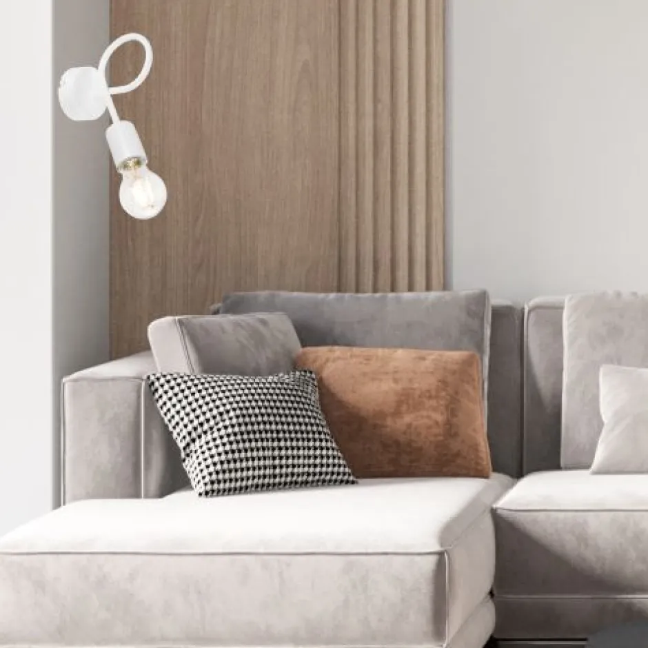 Wandleuchten|Küchenlampen*Lamkur Wandleuchte Weiß Modern Metall Lampe