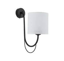 Wandleuchten|Stofflampen*Jupiter Wandleuchte Weiß Schwarz SALNIO Wandlampe Bett