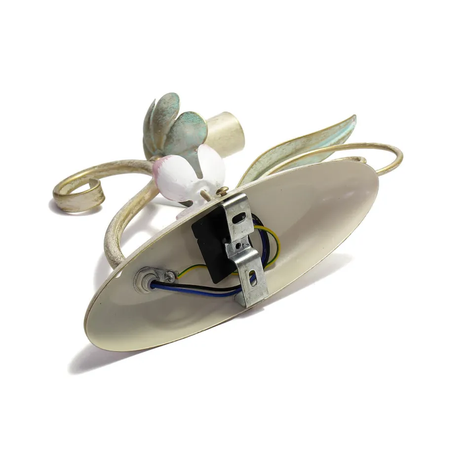 Luminex Wandleuchte Weiß Shabby Floral< Wohnzimmerlampen|Florale Lampen