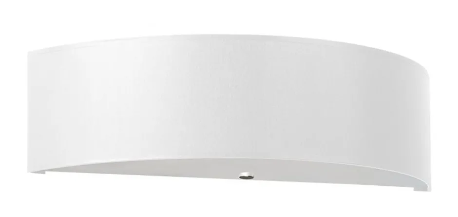 Wohnzimmerlampen|Stofflampen*Sollux Wandleuchte Weiß Stoff Glas 45 cm Up Down Modern 2x E27