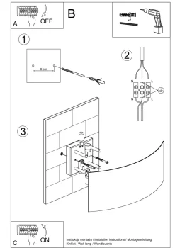 Küchenlampen|Moderne Lampen*Sollux Wandleuchte Weiß Up Down 34 cm breit Metall 2x G9