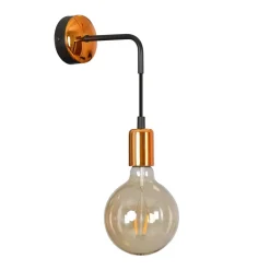 Emibig Wandleuchte ZETA Schwarz Kupfer Retro stylisch< Wandleuchten|Küchenlampen