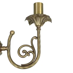 Metall Lampen|Messinglampen*Giovanni Battista Wandleuchter 2-flmg Weiß aus Echt-Messing