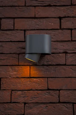 Eco-Light Wandspot Anthrazit Aluminium H:10 cm IP44 GU10 flexibel< Metall Lampen|Moderne Außenleuchten