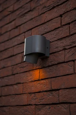 Eco-Light Wandspot Anthrazit Aluminium H:10 cm IP44 GU10 flexibel< Metall Lampen|Moderne Außenleuchten