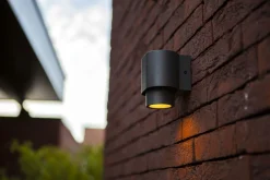 Eco-Light Wandspot Anthrazit Aluminium H:10 cm IP44 GU10 flexibel< Metall Lampen|Moderne Außenleuchten