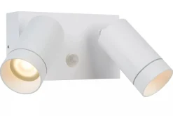 Außenleuchten Mit Bewegungsmelder|Metall Lampen* Wandspot Bewegungsmelder flexibel Weiß GU10 B:18 cm