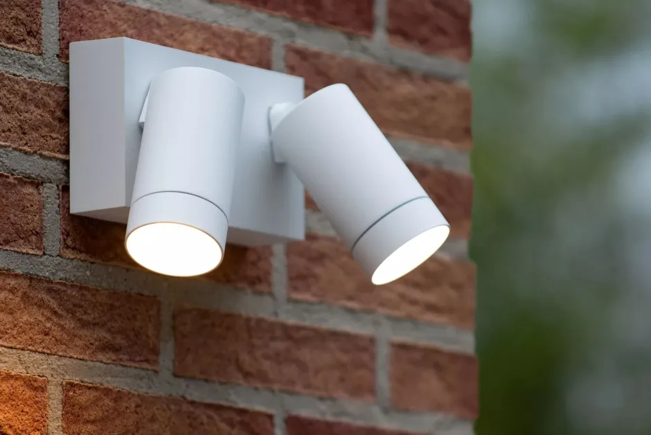 Außenleuchten Mit Bewegungsmelder|Metall Lampen* Wandspot Bewegungsmelder flexibel Weiß GU10 B:18 cm