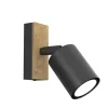 Luminex Wandspot flexibel Holz Metall Schwarz H:14 cm GU10< Spots|Wandleuchten