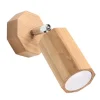 Sollux Wandspot Holz H: 17,5 cm klein schwenkbar GU10 SAMON< Wohnzimmerlampen|Holzlampen