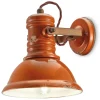 Ferroluce Wandspot Keramik E27 verstellbar Orange Shabby Vintage< Wohnzimmerlampen|Keramiklampen