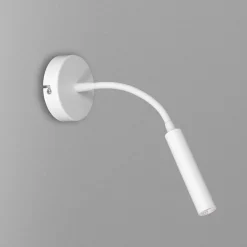 Wandleuchten|Schlafzimmer Lampen*Luminex Wandspot Metall G9 akzentuiert T:35 cm Flexarm in Weiß