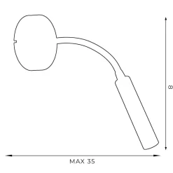 Wandleuchten|Schlafzimmer Lampen*Luminex Wandspot Metall G9 akzentuiert T:35 cm Flexarm Schwarz