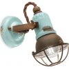 Ferroluce Wandspot Metall Keramik E14 verstellbar Vintage ALESSIA< Wohnzimmerlampen|Keramiklampen