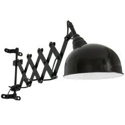 Spots|Wandleuchten*Steinhauer Wandspot Metall Schwarz T:56 cm mit Stecker flexibel
